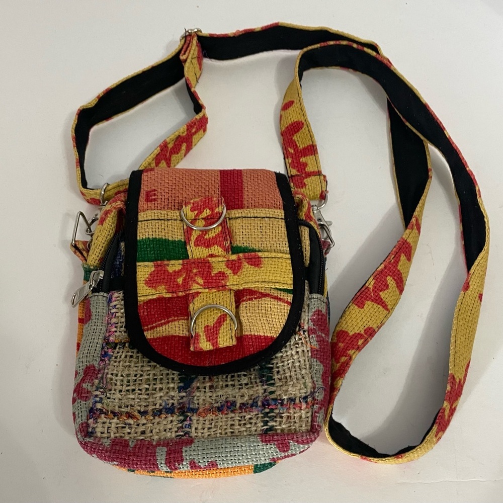 Colorful Woven Crossbody Bag